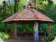 Alderleaf cedar hut outdoor classroom
