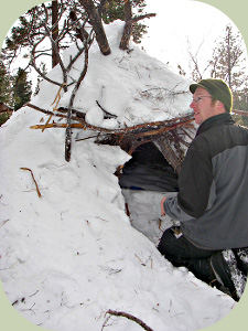 JC with winter shelter
