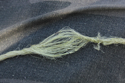 buffed nettle fibers