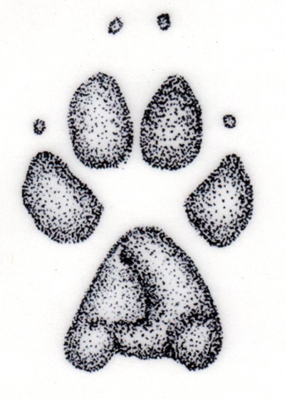 canine-shaped dog track