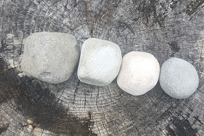 sandstone hammerstones of various sizes