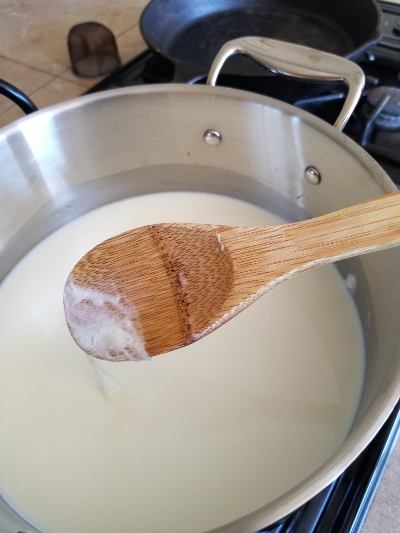 heating up milk