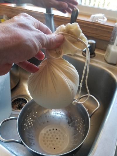 using cheesecloth to make soft cheese