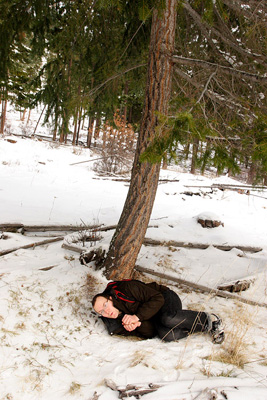 trying out a deer bed