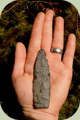 stone point in hand