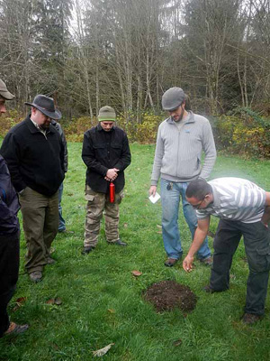 observing mole sign in permaculture class