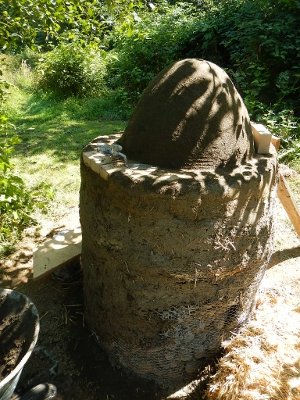 completed sand dome for the cob oven project