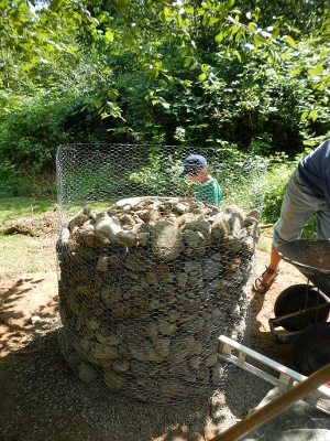 base of the cob oven