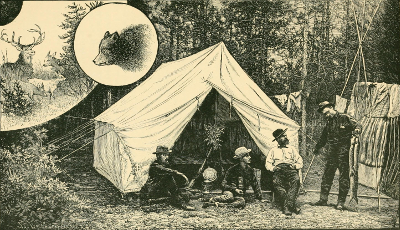 historic camping scene