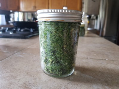 jar of nettle pesto