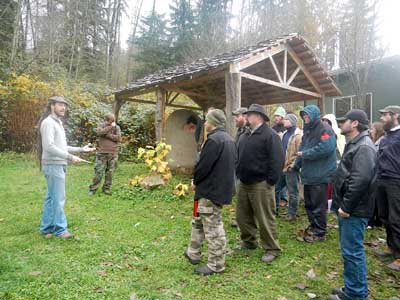 permaculture lecture in the outdoors
